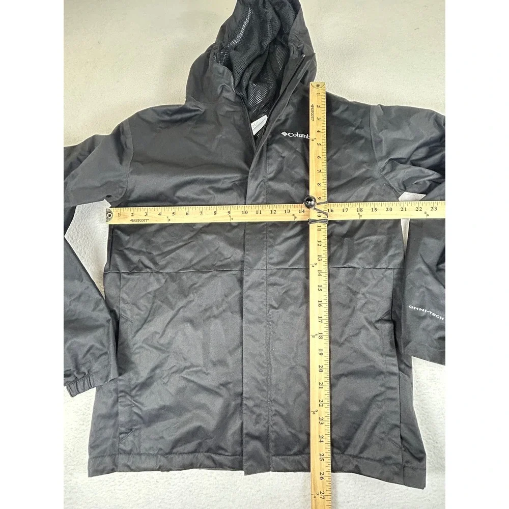 Columbia Rain Jacket Kids XL Black Gorpcore
